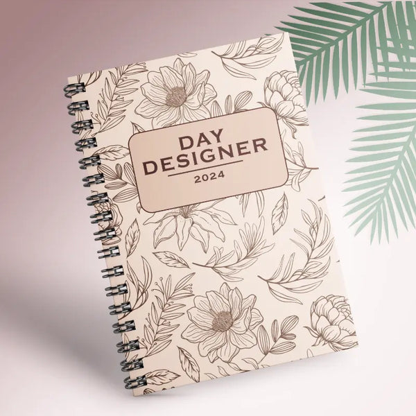 Weekly Planner Floral Pattern Unruled Notepad