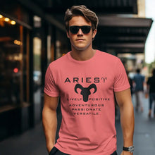 Aries Zodiac Round Neck T-Shirt for Men