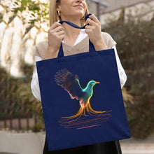 Bird Design Printed  Zipper Tote Bag