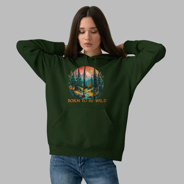 Born to Be Wild Printed Hoodie for Women