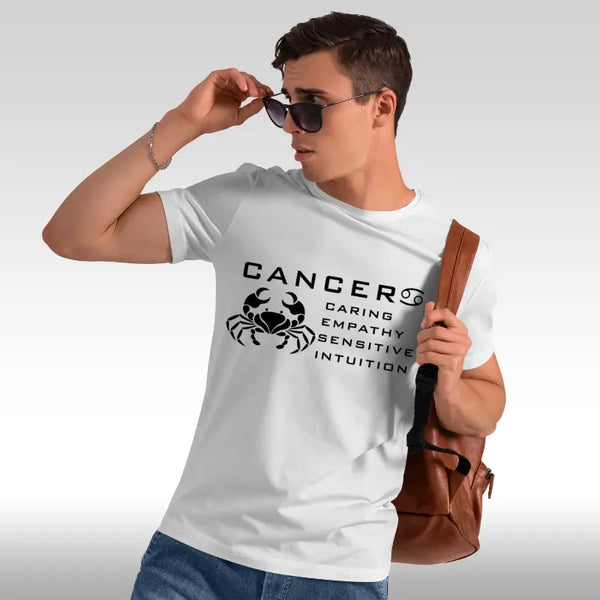 Cancer Zodiac Sign Men Half Sleeves T-Shirt