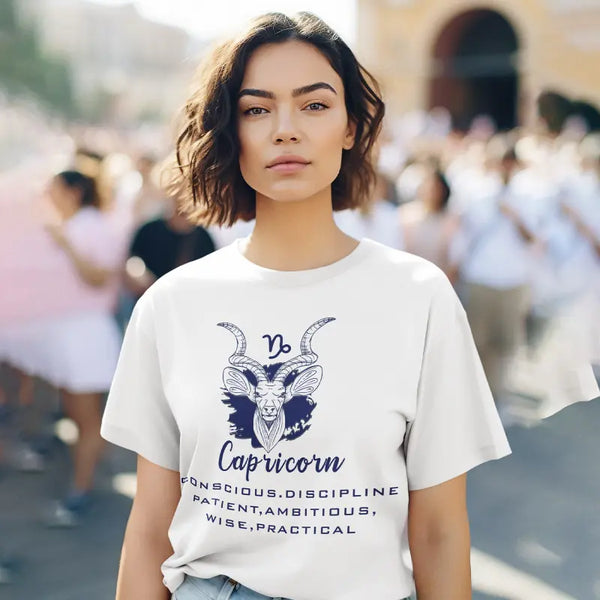 Capricorn Zodiac Half Sleeve T-Shirt for Women