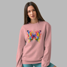 Colorful Butterfly Print Sweatshirt for Women