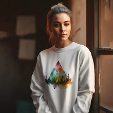 Colorful Mountains Print Sweatshirt for Women