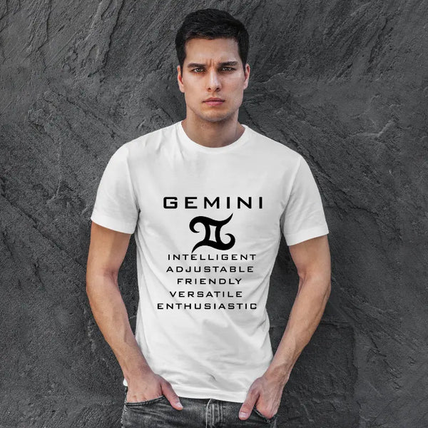 Gemini Zodiac Half Sleeve T-Shirt for Men