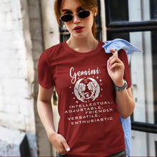 Gemini Zodiac Half Sleeve T-Shirt for Women