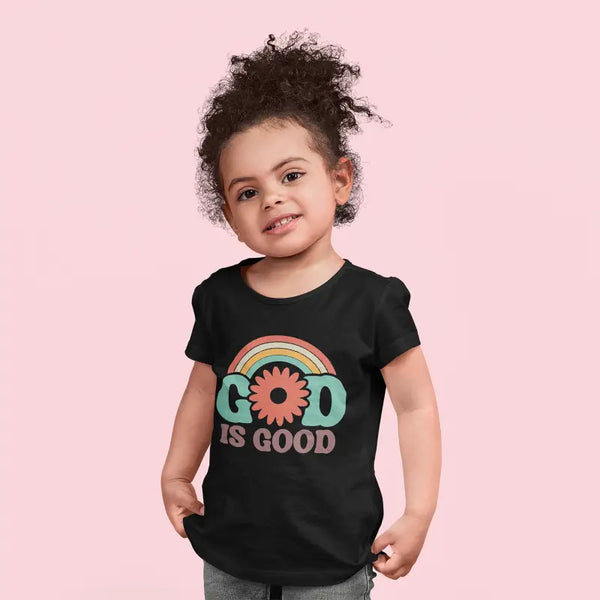 God Is Good Kids Half Sleeves T-shirt for Girls