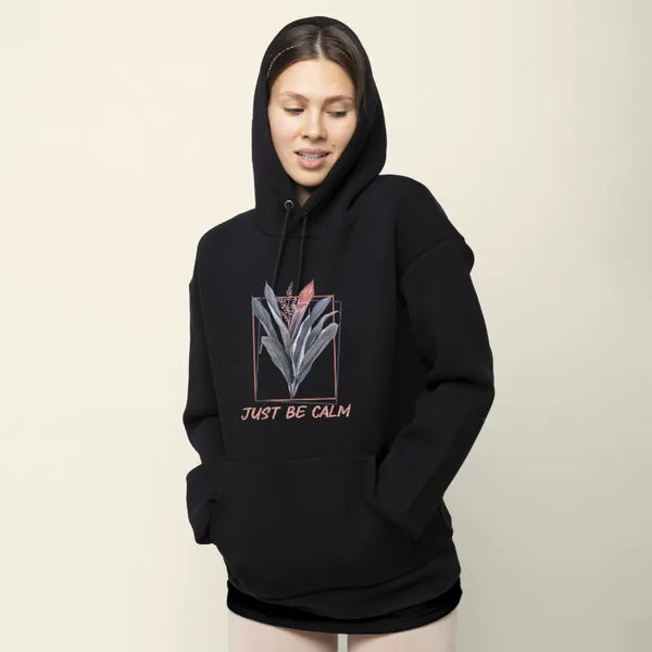 Just Be Calm Hoodie For Women