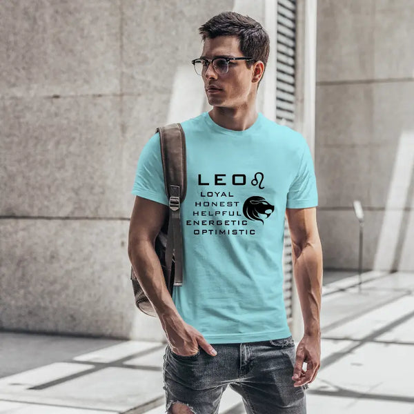 Leo Zodiac Half Sleeve T-Shirt for Men