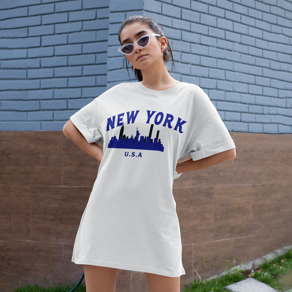 New York Long T-shirt Dress