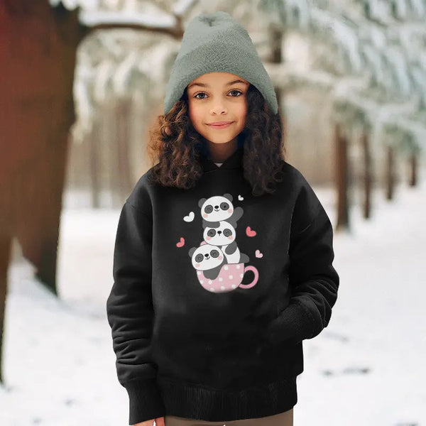 Panda Design Girl's Hooded Sweatshirt