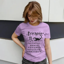 Scorpio Zodiac Round Neck T-shirt