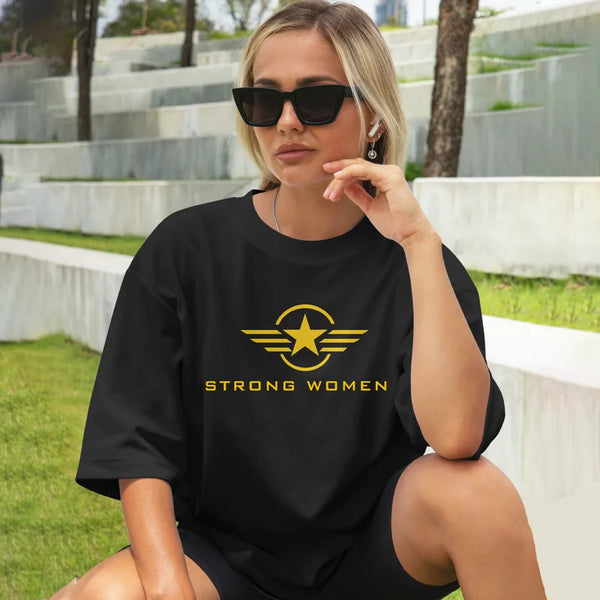 Strong Women Oversized Graphic T-shirt