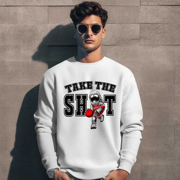 Take The Shot Graphic Oversized Men’s Sweatshirt