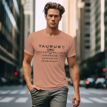 Taurus Zodiac Round Neck T-Shirt for Men
