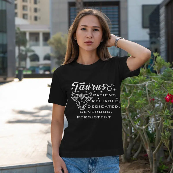 Taurus Zodiac Round Neck T-shirt for Women