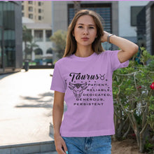 Taurus Zodiac Round Neck T-shirt for Women
